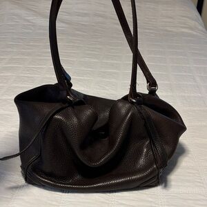 Burberry Dark Brown Leather Shoulder Bag